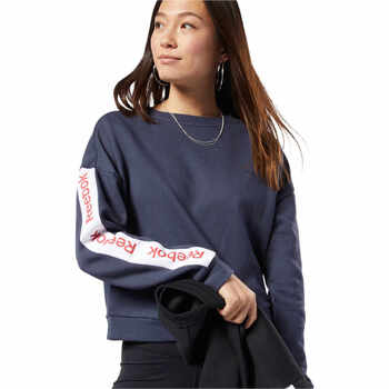 textil Mujer Sudaderas Reebok Sport Linear Logo Crew Marino