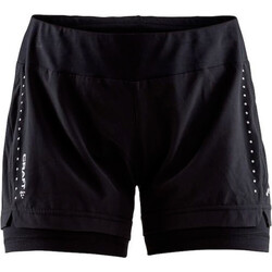 textil Mujer Pantalones cortos Craft ESSENTIAL 2-IN-1 SHORTS W Negro