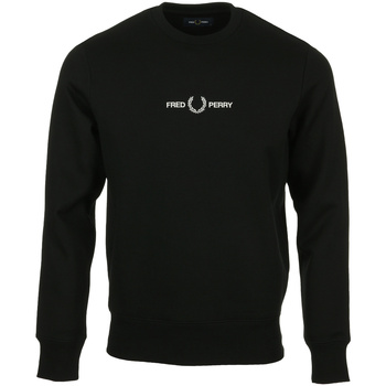 textil Hombre Sudaderas Fred Perry Embroidered Sweatshirt Negro
