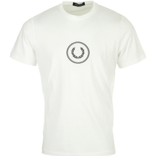 textil Hombre Camisetas manga corta Fred Perry Circle Branding T-Shirt Blanco