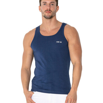 textil Hombre Camisetas sin mangas Code 22 Código Básico22 Tank Top Azul