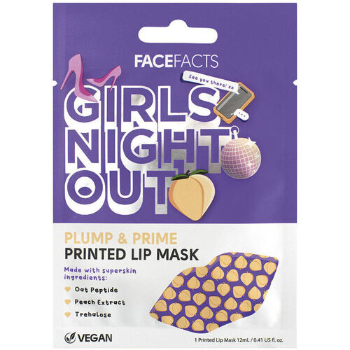 Belleza Mujer Tratamiento corporal Face Facts Girls Night Out Printed Lip Mask 