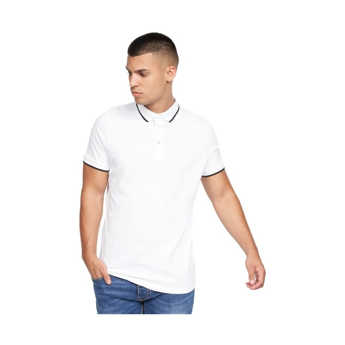 textil Hombre Tops y Camisetas Crosshatch Padro Blanco