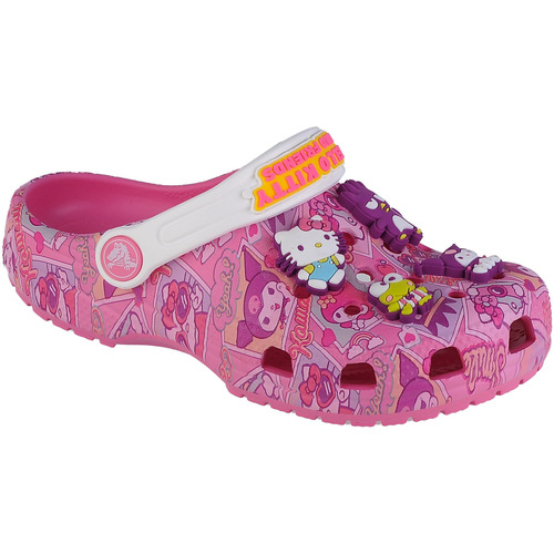 Zapatos Niña Pantuflas Crocs Hello Kitty and Friends Classic Clog Rosa
