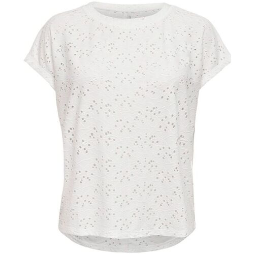 textil Mujer Tops y Camisetas Only 15231005 SMILLA-CLOUD DANCER Blanco