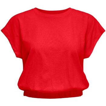 textil Mujer Camisetas sin mangas Only 15252470 MAY LIFE-HIGH RISK Rojo
