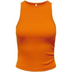textil Mujer Camisetas sin mangas Only 15294173 NILAN-ORANGE PEPPER Naranja