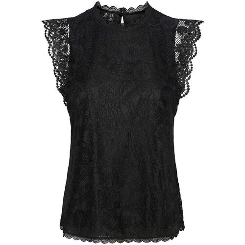 textil Mujer Camisetas sin mangas Pieces 17120454 OLLINE-BLACK Negro