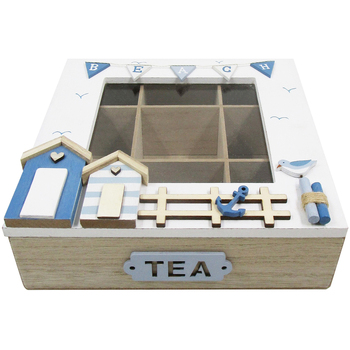 Casa Cestas / cajas y papelera Signes Grimalt Organizador Tea Marino Blanco