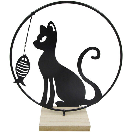 Casa Figuras decorativas Signes Grimalt Adorno sobremesa gato Negro