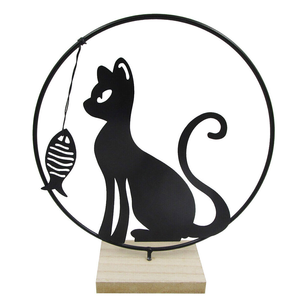 Casa Figuras decorativas Signes Grimalt Adorno sobremesa gato Negro