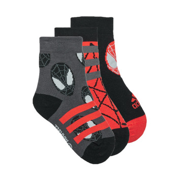 Accesorios Niño Calcetines de deporte Adidas Sportswear SPIDER-MAN 3PP Negro / Gris / Gris