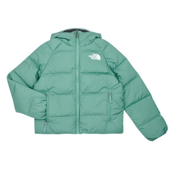 The North Face Boys North DOWN reversible hooded jacket Negro / Verde