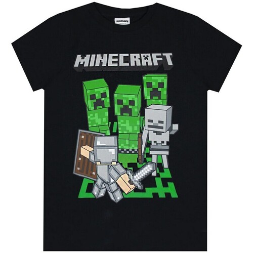 textil Niños Camisetas manga corta Minecraft NS6921 Negro