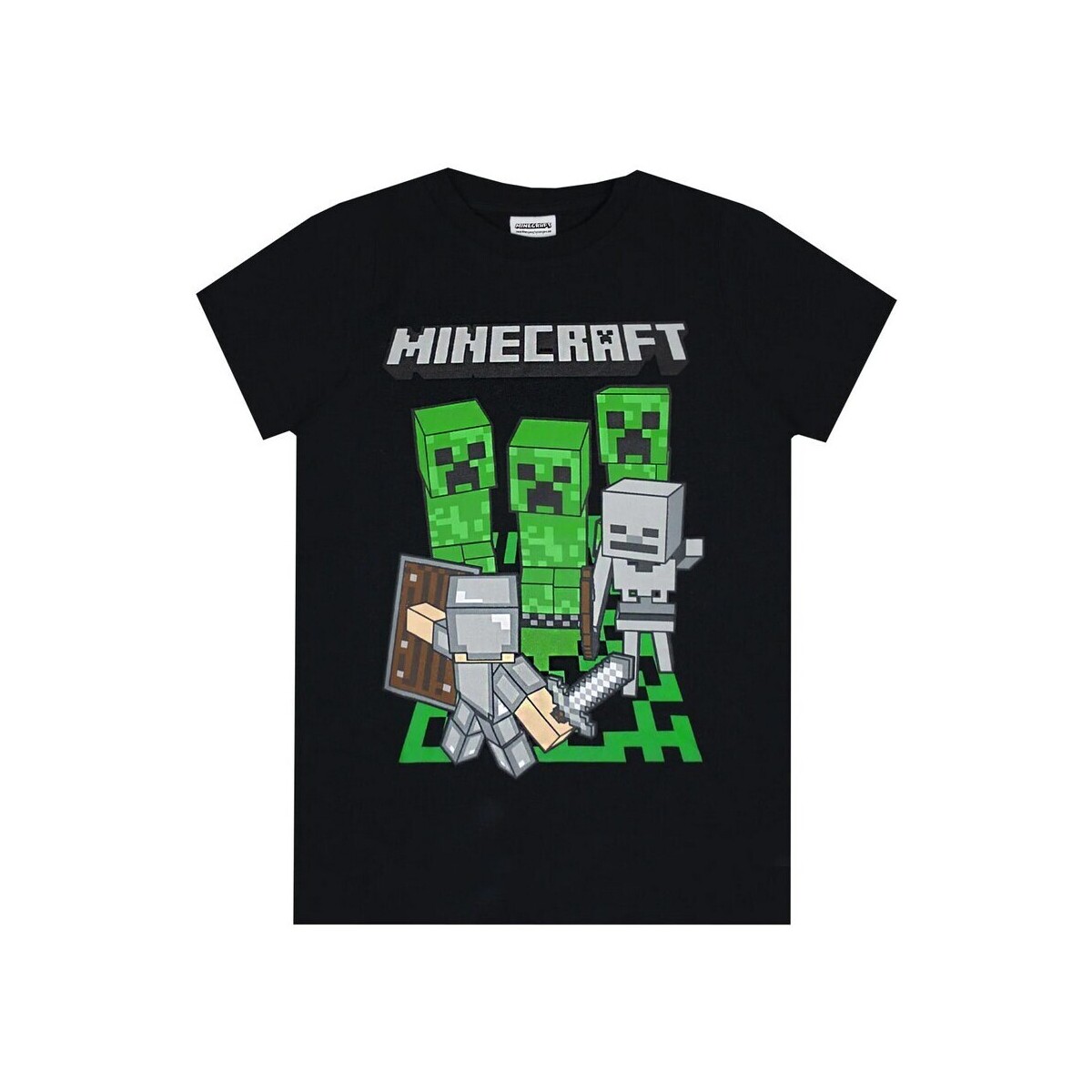 textil Niños Camisetas manga corta Minecraft Adventure Negro