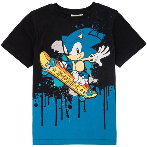 textil Niños Camisetas manga corta Sonic The Hedgehog NS6926 Negro