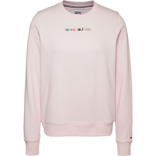 textil Mujer Sudaderas Tommy Jeans Reg Serif Color Sweater Rosa