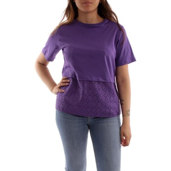 textil Mujer Camisetas manga corta Emme Marella RIARMO Violeta