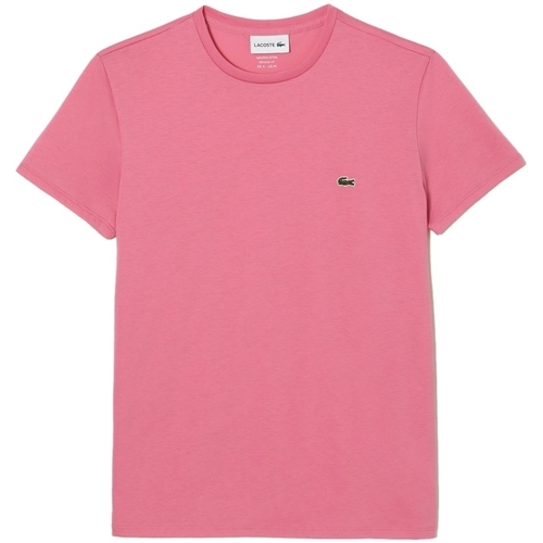 textil Hombre Tops y Camisetas Lacoste Pima Cotton T-Shirt - Rose Rosa