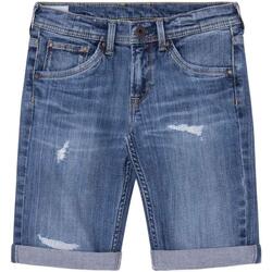 textil Niño Shorts / Bermudas Pepe jeans CASHED SHORT REPAIR Azul