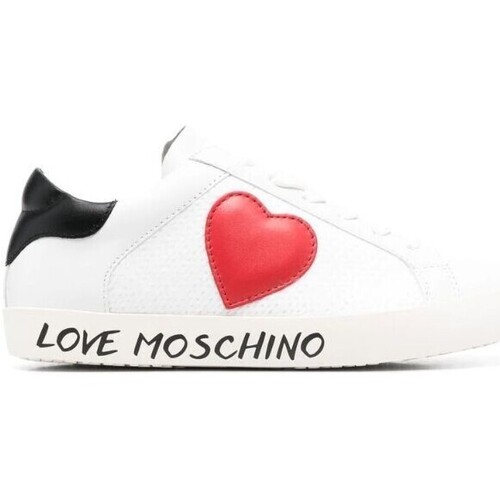 Zapatos Mujer Deportivas Moda Love Moschino JA15142G1G FREE LOVE Blanco