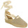 Zapatos Mujer Botas Dada alpargata con cintas y piso yute natural fabricada en españa Beige