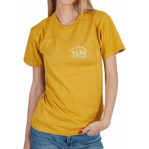 textil Mujer Camisas Vans GROUND UP SS TEE Amarillo