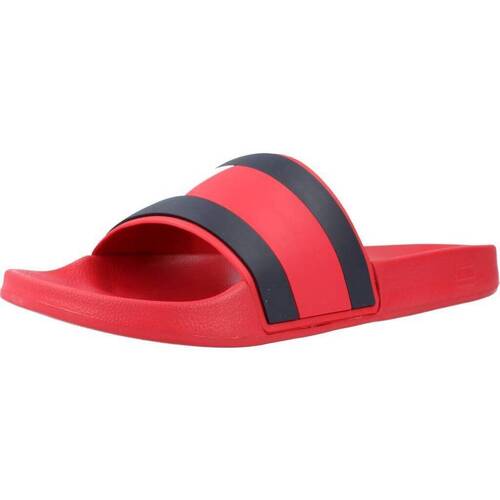 Zapatos Hombre Chanclas Tommy Hilfiger RUBBER TH FLAG POOL SLID Rojo