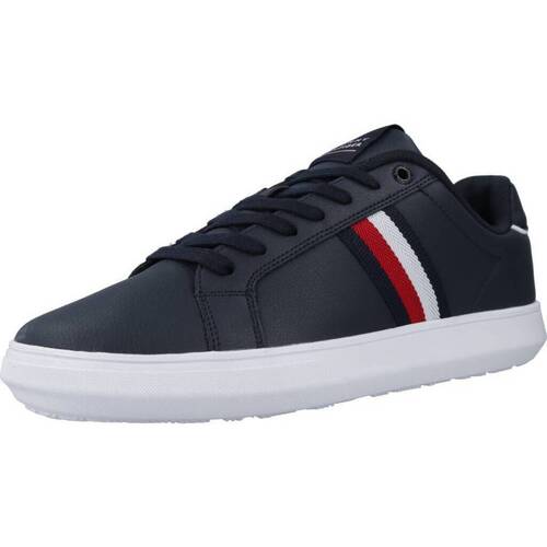 Zapatos Hombre Deportivas Moda Tommy Hilfiger CORPORATE LEATHER CUP ST Azul