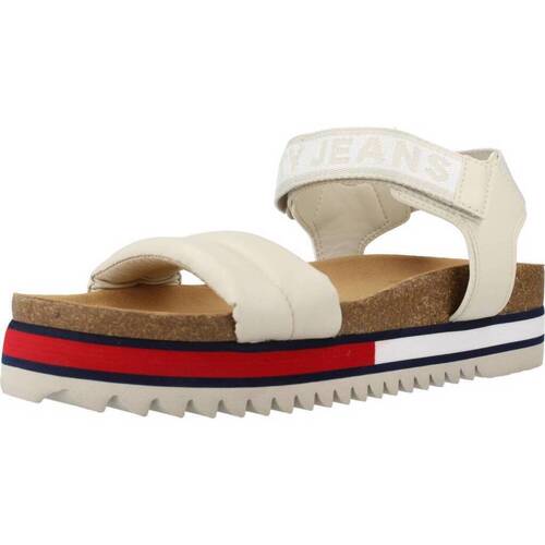 Zapatos Mujer Sandalias Tommy Jeans FLAG OUTSOLE Beige