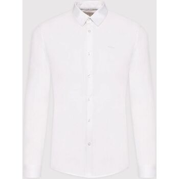 textil Hombre Camisas manga larga Guess M1YH20 W7ZK1-G011 PURE WHITE Blanco