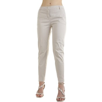 textil Mujer Pantalones con 5 bolsillos White Wise WW28400 Beige