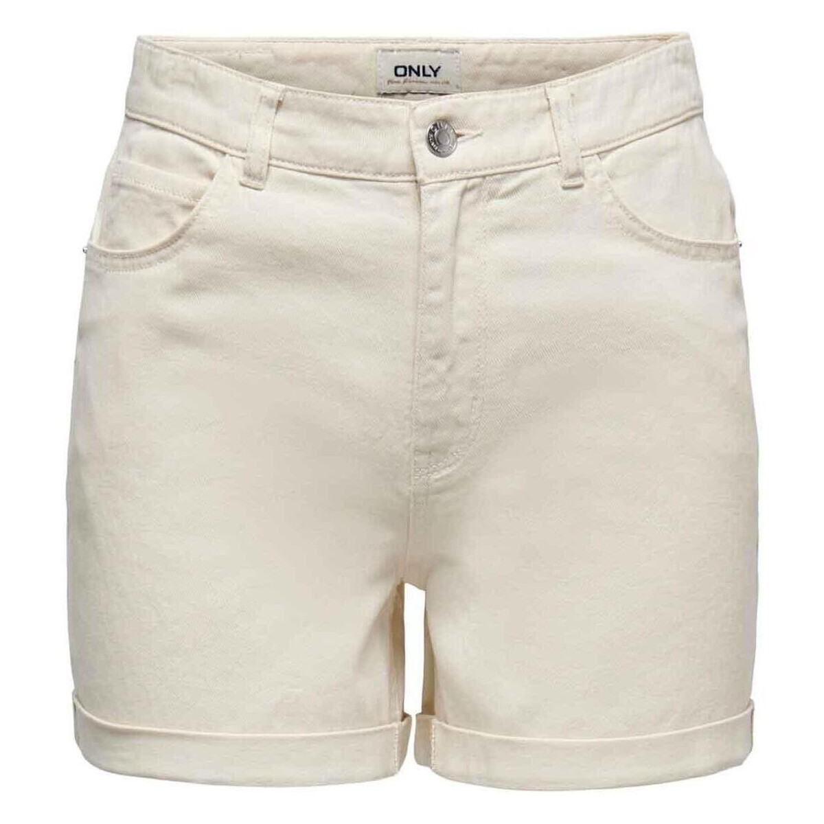 textil Mujer Shorts / Bermudas Only ONLVEGA HW MOM DNM SHORTS NOOS Beige