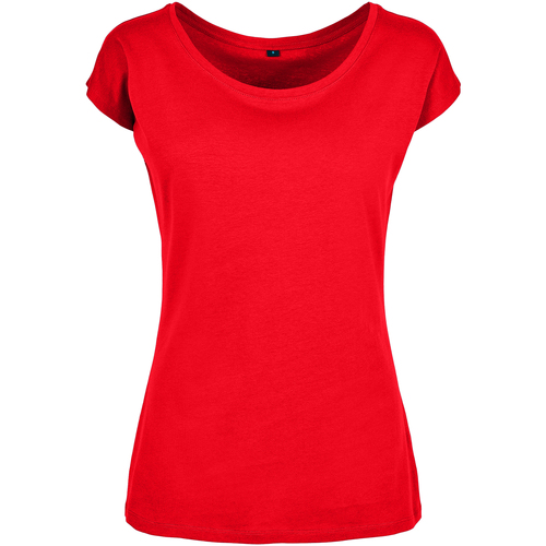 textil Mujer Camisetas manga larga Build Your Brand BB013 Rojo