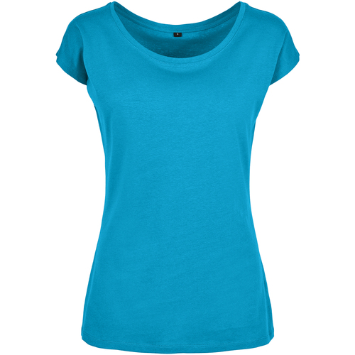 textil Mujer Camisetas manga larga Build Your Brand BB013 Azul
