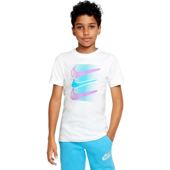 textil Niño Camisetas manga corta Nike CAMISETA  NIO SPORTSWEAR DX9525 Blanco
