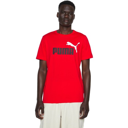 textil Hombre Camisetas manga corta Puma  Rojo