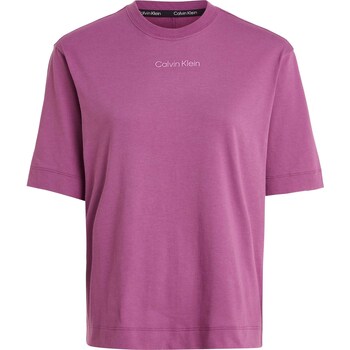 textil Mujer Tops y Camisetas Calvin Klein Jeans Pw - Ss T-Shirt(Rel Violeta