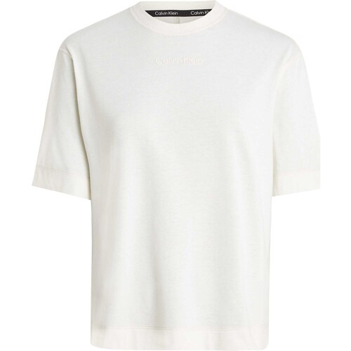 textil Mujer Tops y Camisetas Calvin Klein Jeans Pw - Ss T-Shirt(Rel Blanco