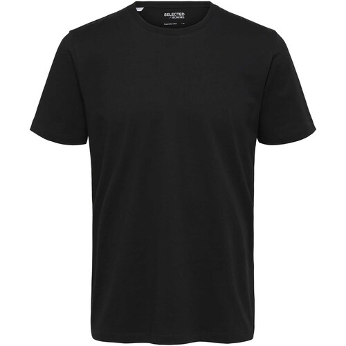 textil Hombre Tops y Camisetas Selected T-Shirt  Slhaspen Noos Negro