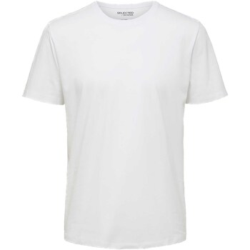 textil Hombre Tops y Camisetas Selected T-Shirt  Slhaspen Noos Blanco