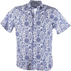 textil Hombre Camisas manga corta Sl56 Camicia  Colletto Uomo Gera Azul