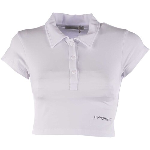 textil Mujer Tops y Camisetas Hinnominate Polo Corta In Bielastico Con Stampa Blanco