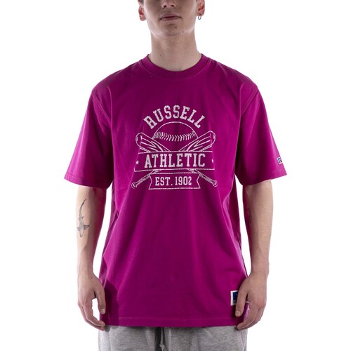 textil Hombre Tops y Camisetas Russell Athletic Tony T-Shirt Rosa