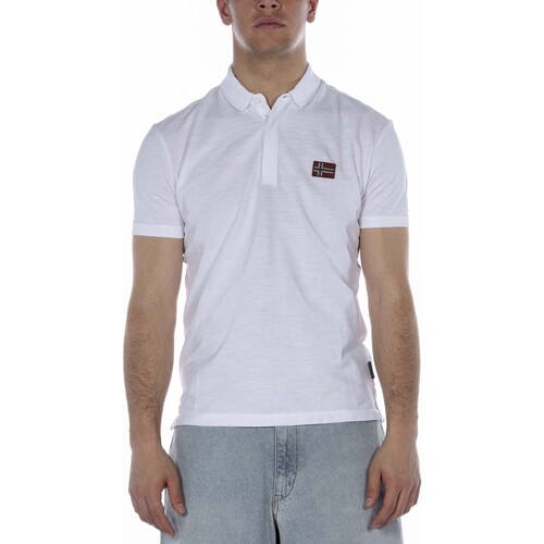 textil Hombre Tops y Camisetas Napapijri T-Shirt  Ebea 1 Bianco Blanco