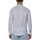 textil Hombre Camisas manga larga Sl56 Camicia  Lino Rigata Bianca E Salvia Blanco