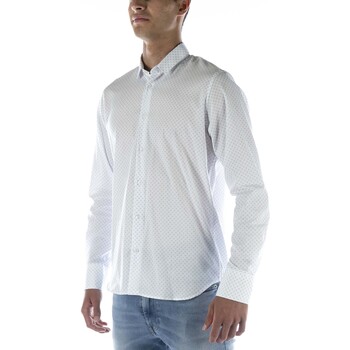 Sl56 Camicia  Bianco Azzurro Blanco