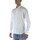 textil Hombre Camisas manga larga Sl56 Camicia  Bianco Azzurro Blanco