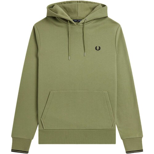 textil Hombre Polaire Fred Perry Felpa   Tipped Hooded Sweatshirt Verde Verde