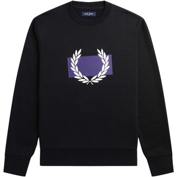 textil Hombre Polaire Fred Perry Felpa Fred Perry Laurel Wreath Graphic Sweat Nero Negro